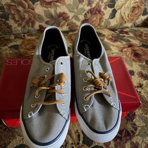 Sperry Men's Gray Canvas Boat Shoes